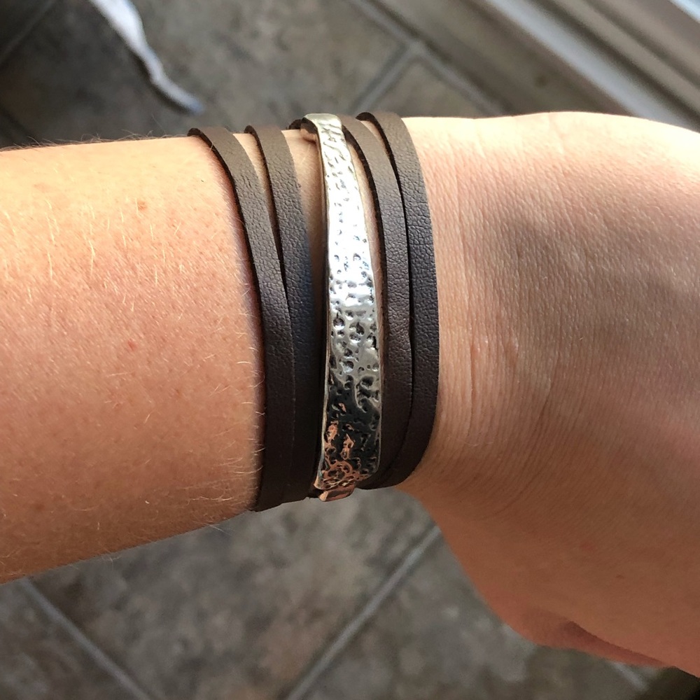 Leather wrap bracelet